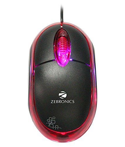 BLACKHORSE Zebronics Neon Optical USB Mouse Black
