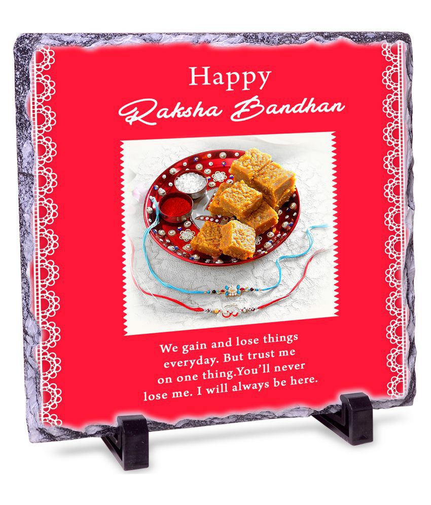Happy Raksha Bandhan Rock Tile