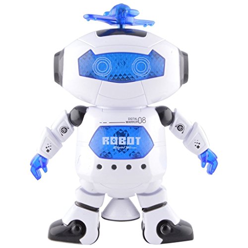 Tickles Naughty Dancing Robot Led Light And Music Toy - White