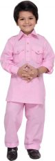 AJ Dezines Boys Festive & Party Pathani Suit Set  (Pink Pack of 1)