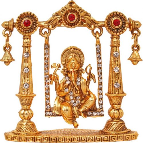 Art N Hub God Ganesh / Ganpati / Lord Ganesha Idol - Statue Gift item Decorative Showpiece - 7 cm(Brass,...