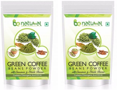 Be Natural Flavored Organic Green Coffee Beans Powder With added Elaichi and Cinnamon for tasty and healthy Drink by Be...