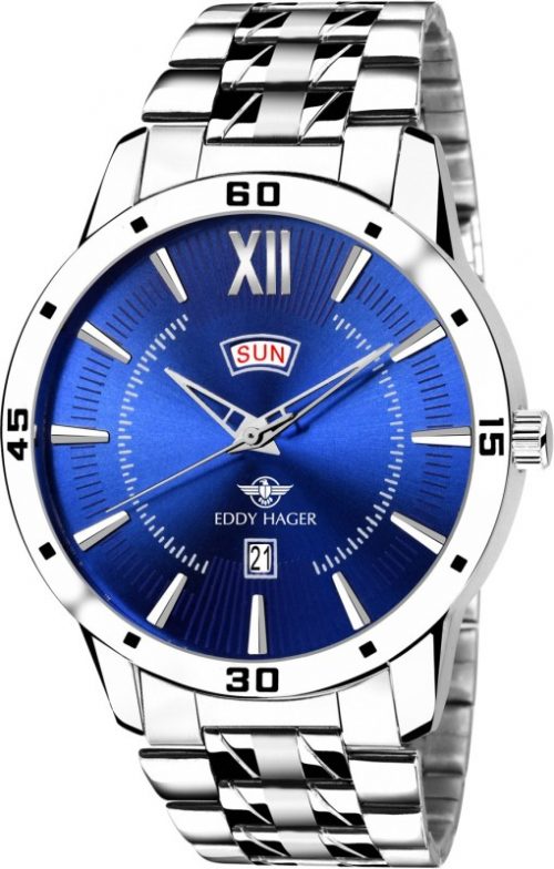 Eddy hager EH-212-BL Blue Day and Date Watch - For Men