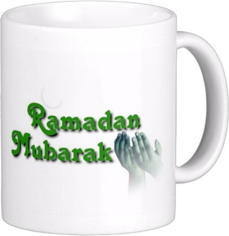 Exoctic Silver Eid Mubarak AB017 Ceramic Mug  (300 ml)