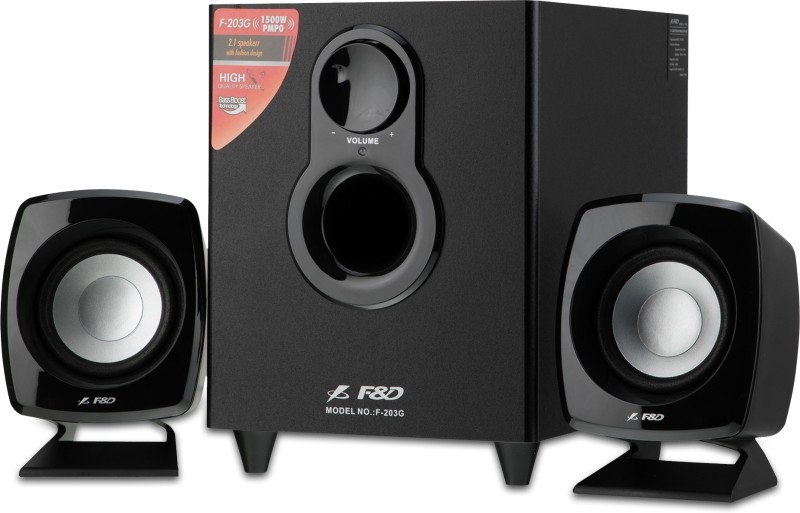 F&D F-203G 15 W Portable Home Audio Speaker  (2.1 Channel)