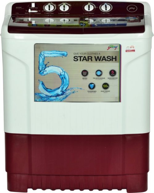 Godrej 7 kg Semi Automatic Top Load Washing Machine Maroon(WS 700 CT 7.0 WN RD)