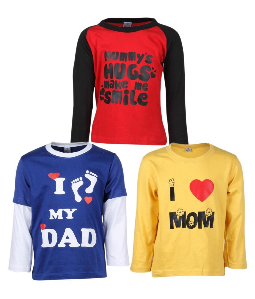 Goodway Pack of 3 Boys Full Sleeve Multi color T-Shirts MND Theme-1