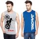 Hotfits Graphic Print Men’s Round Neck Multicolor T-Shirt  (Pack of 2)