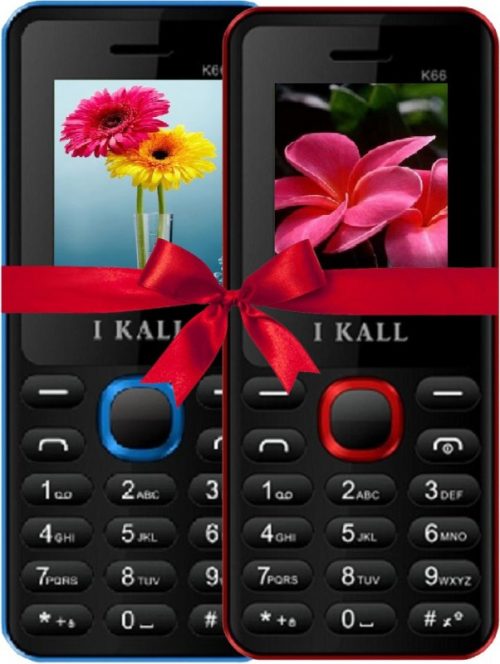 I Kall K66 Combo Of Two Mobile(Red, Blue)