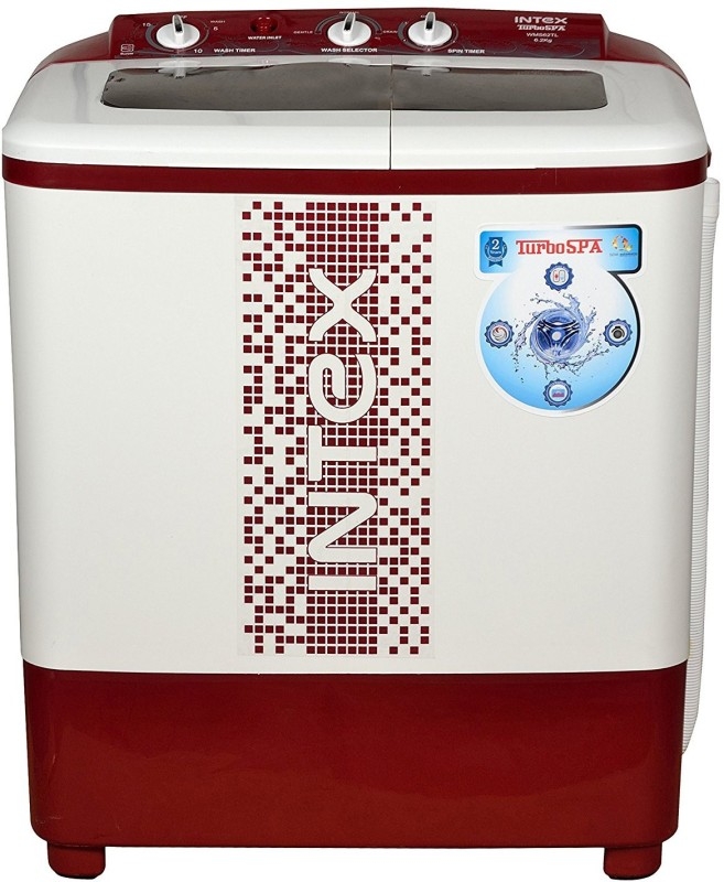 Intex 6.2 kg Semi Automatic Top Load Washing Machine Maroon  (WMS62TL)