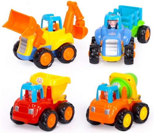 Kids Choice Unbreakable Engineering Automobile Car Construction Machine Toys Set Of 4, Multi Color(Multicolor)