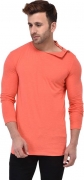 GESPO Solid Men’s Round Neck Orange T-Shirt