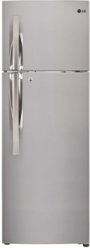LG 260 L 3 Star Frost-Free Double-Door Refrigerator (GL-T292RPZU, Shiny Steel,Inverter Compressor)