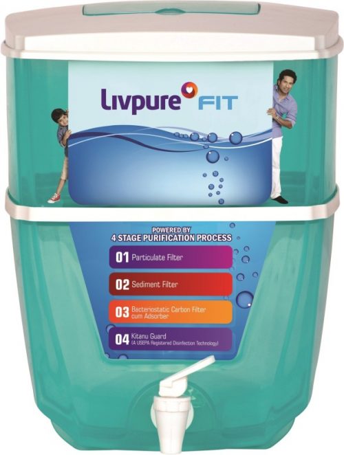 Livpure LIVPURE FIT 17 L Gravity Based Water Purifier(Sea Green)