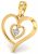 Samaira Gem and Jewelery Love Forever, Heart 14kt Swarovski Crystal Yellow Gold Pendant