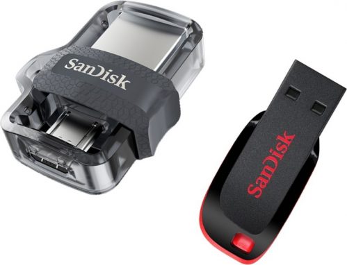 SanDisk Dual 3.0 OTG + Cruzer Blade Flash Drive Usb 16 GB Pen Drive(Multicolor)