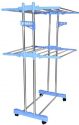 SHP HEAVY DUTY DOUBLE POLE 2 TIER Stainless Steel Floor Cloth Dryer Stand  (Blue)
