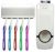 Shrih 2 In 1 Automatic Toothpaste Dispenser Plastic Toothbrush Holder  (White, Wall Mount)