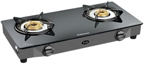 Sunflame Pride Glass, Stainless Steel Manual Gas Stove(2 Burners)