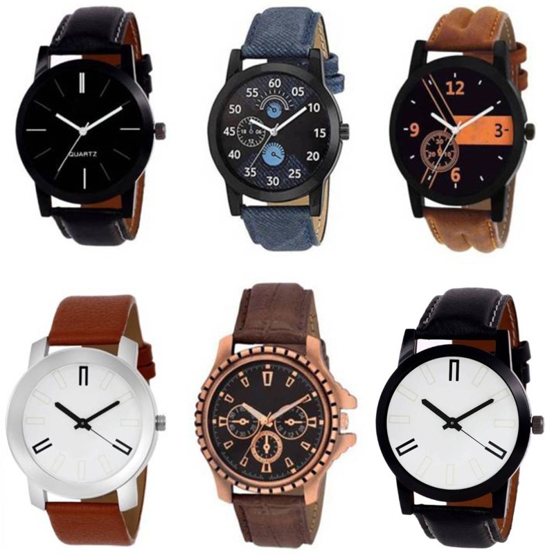 TWiT Pack of 6 Stylish Designer Combo Watch For Men & Women TW-1257813 Watch – For Boys & Girls