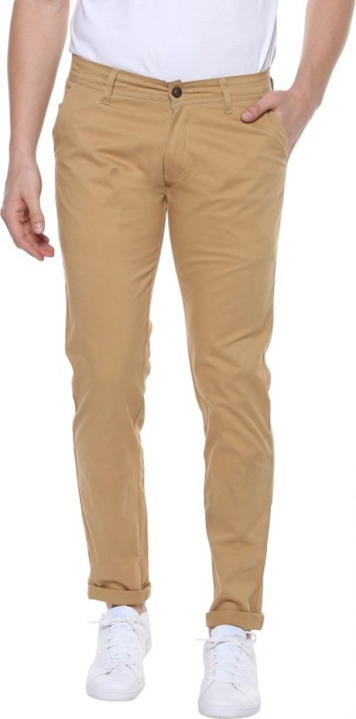 Urbano Fashion Slim Fit Men's Beige Trousers