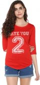 Young Trendz Graphic Print Women’s Round Neck Red T-Shirt
